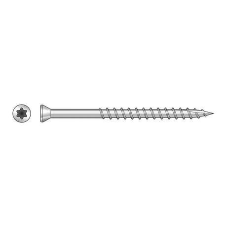 Simpson Strong-Tie T07225FTB (#7 x 2-1/4") 6-Lobe Drive Stainless Steel Trim-Head Screw (3000 Pack)