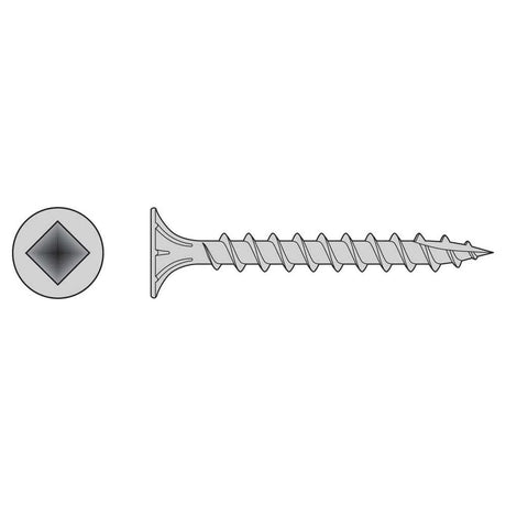 Simpson Strong-Tie T08C125WQM (#8 x 1-1/4") Fiber-Cement Screw, #2 Square Wafer-Head, Type 316 (1000 Pack)