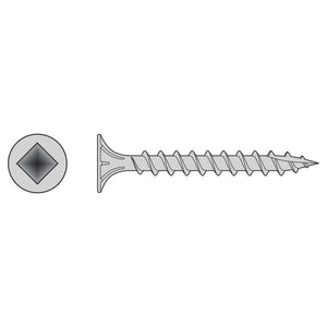 Simpson Strong-Tie T08C162WQC (#8 x 1-5/8") Fiber-Cement Screw, #2 Square Wafer-Head, Type 316 (100 Pack)