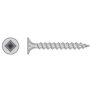 Simpson Strong-Tie T08C162WQM (#8 x 1-5/8") Fiber-Cement Screw, #2 Square Wafer-Head, Type 316 (1000 Pack)