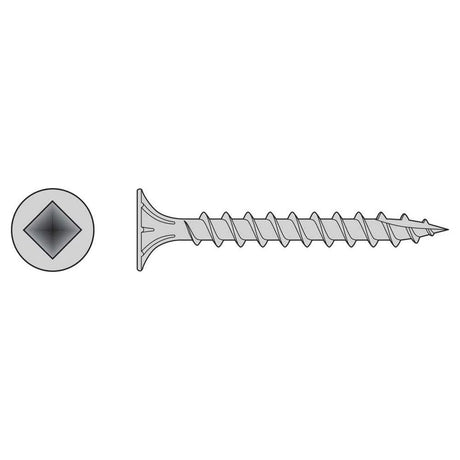Simpson Strong-Tie T08C162WQM (#8 x 1-5/8") Fiber-Cement Screw, #2 Square Wafer-Head, Type 316 (1000 Pack)