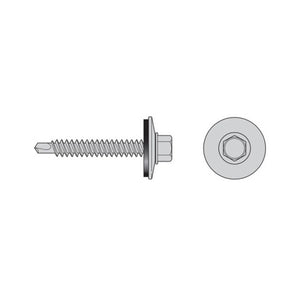 Simpson Strong-Tie T12150XOC Self-Drilling Hex-Washer-Head Screw with EPDM Sealing Washer (100 Pack)