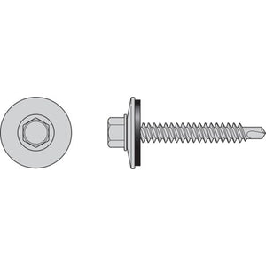 Simpson Strong-Tie T12150XOC Self-Drilling Hex-Washer-Head Screw with EPDM Sealing Washer (100 Pack) - 3