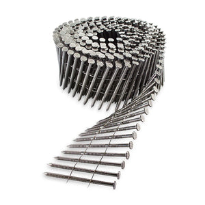 Simpson Strong-Tie T12A250PNJ (2-1/2" x .099") 15 Degree Wire Coil Full Round Head Ring-Shank Decking/Framing Nail (1800 Pack)