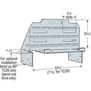 Simpson Strong-Tie TC28 (16 Gauge) Galvanized TC Scissor Truss Connector for 2x8 Wall - 2