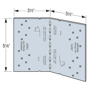 Simpson Strong-Tie TJC57 (5-1/8 in. x 7 in.) Adjustable Jack Truss Connector - G90 Galvanized - 2