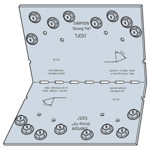 Simpson Strong-Tie TJC57 (5-1/8 in. x 7 in.) Adjustable Jack Truss Connector - G90 Galvanized - 3