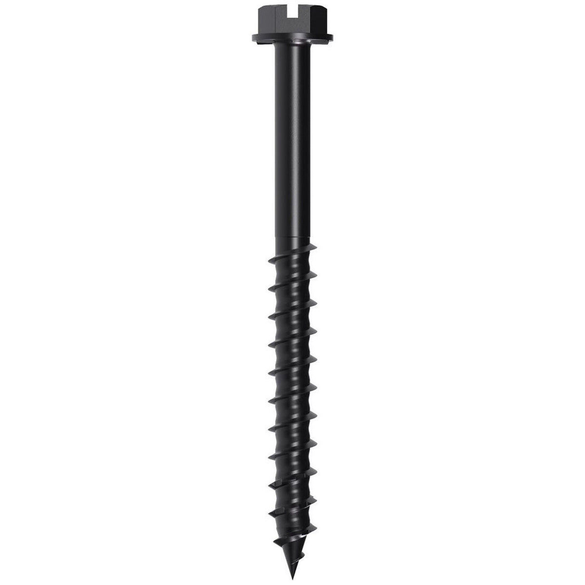 Simpson Strong-Tie TNTBL25214H Titen Turbo(1/4" x 2-1/4") Hex-Head Concrete and Masonry Screw, Black (100 Pack)