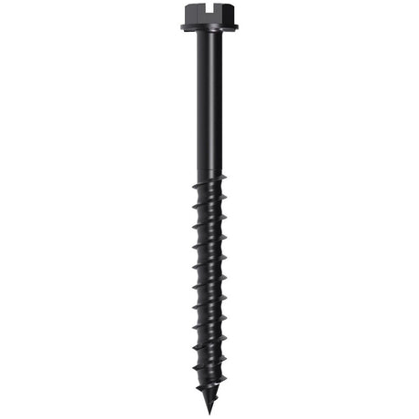 Simpson Strong-Tie TNTBL25214H Titen Turbo(1/4" x 2-1/4") Hex-Head Concrete and Masonry Screw, Black (100 Pack)