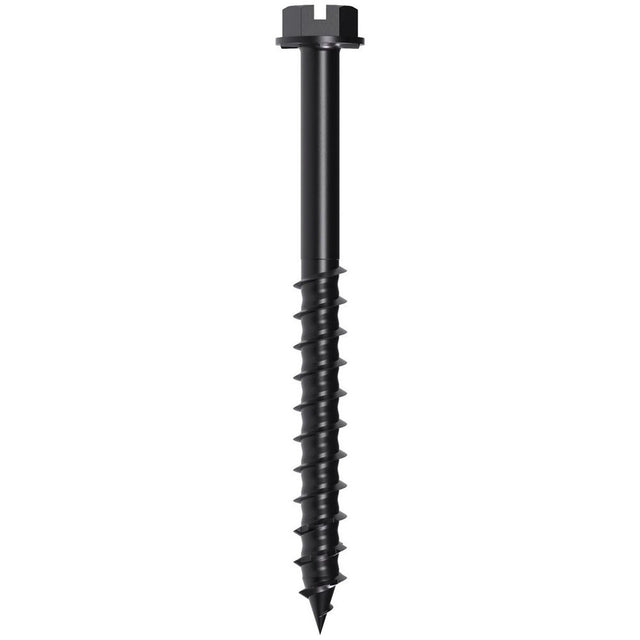 Simpson Strong-Tie TNTBL25214H Titen Turbo(1/4" x 2-1/4") Hex-Head Concrete and Masonry Screw, Black (100 Pack)