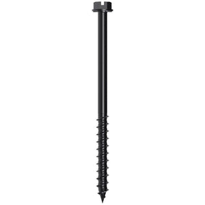 Simpson Strong-Tie TNTBL25400H Titen Turbo (1/4" x 4") Hex-Head Concrete and Masonry Screw, Black (100 Pack)