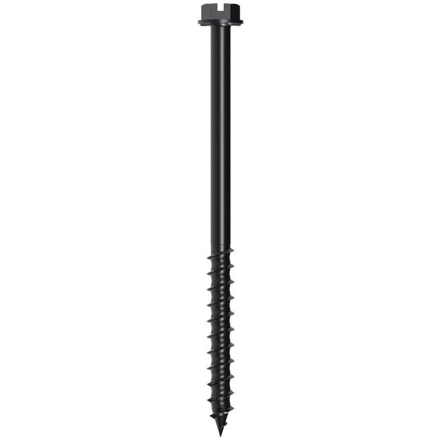 Simpson Strong-Tie TNTBL25400H Titen Turbo (1/4" x 4") Hex-Head Concrete and Masonry Screw, Black (100 Pack)