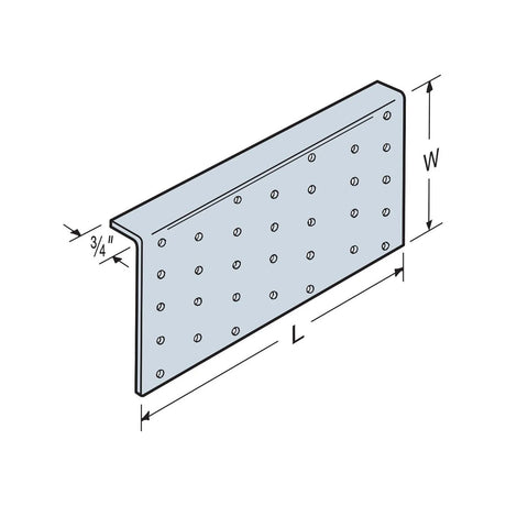 Simpson Strong-Tie TPA39 (3-1/2" x 9") 20Ga Flanged Tie Plate - G90 Galvanized