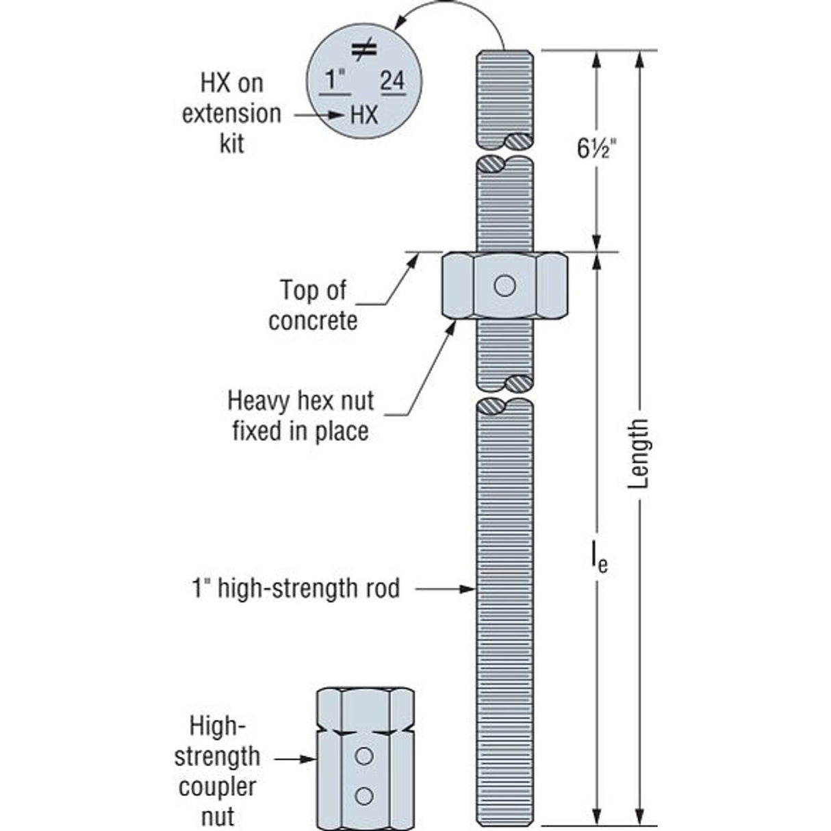Simpson Strong-Tie WSWH-HSR1X36KT Strong-Wall (36-in.) High-Strength Wood Shearwall Extension Kit