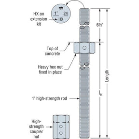 Simpson Strong-Tie WSWH-HSR1X36KT Strong-Wall (36-in.) High-Strength Wood Shearwall Extension Kit