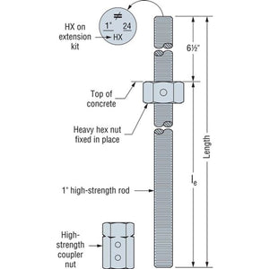 Simpson Strong-Tie WSWH-HSR1X36KT Strong-Wall (36-in.) High-Strength Wood Shearwall Extension Kit
