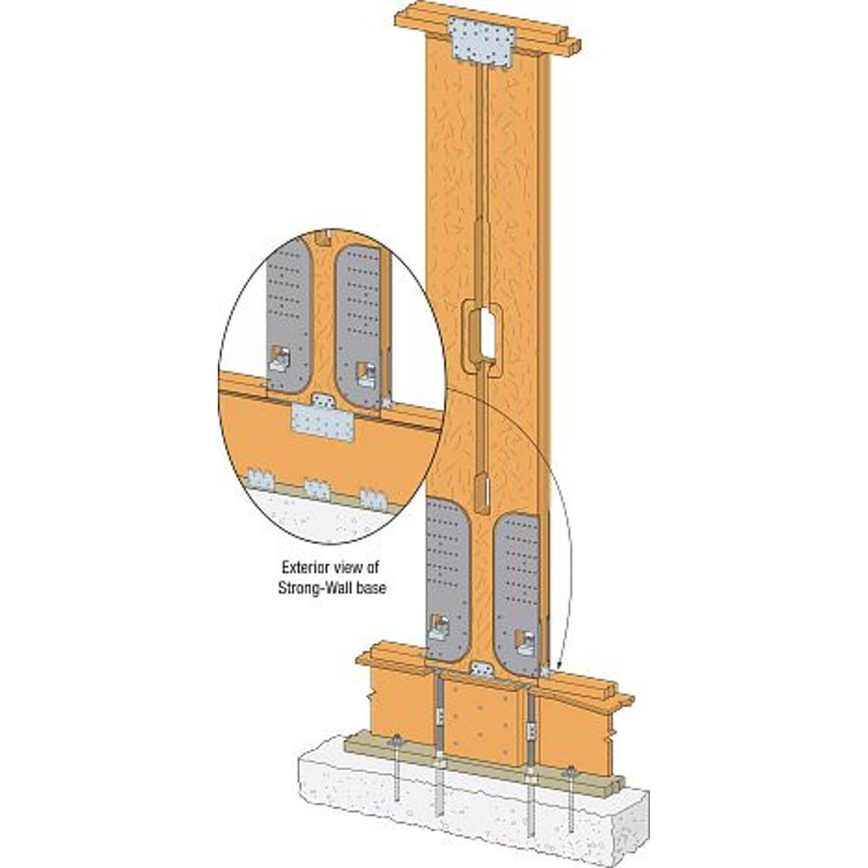 Simpson Strong-Tie WSWH-RF18KT Strong-Wall (18") High-Strength Wood Shearwall Raised Floor Kit