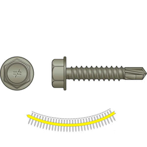 Simpson Strong-Tie XQ1S1214 Strong-Drive (#12 1") Collated Self-Drilling X Metal Screw - Quik Guard (1500 Pack)