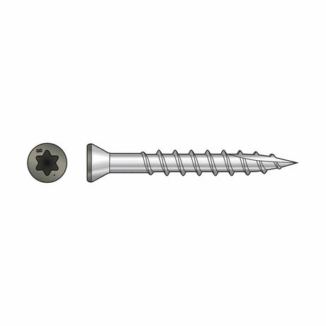 Simpson Strong-Tie T07162FT70GR (#7 x 1-5/8") T15 6-Lobe Drive SS Trim-Head Screw, Type 316, Gray (70 Pack) - 2