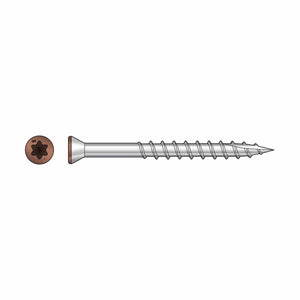 Simpson Strong-Tie T07162FT70TN03 (#7 x 1-5/8") T15 6-Lobe Drive SS Trim-Head Screw, Type 316, Tan 03 (70 Pack) - 2