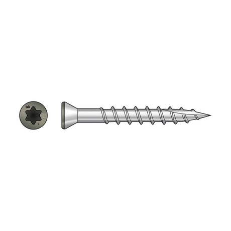 Simpson Strong-Tie T07162FTPGR (#7 x 1-5/8") 6-Lobe Drive Stainless Steel Trim-Head Screw, Gray (350 Pack) - 2