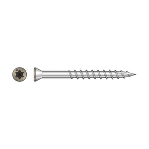 Simpson Strong-Tie T07162FTPTN02 (#7 x 1-5/8") T15 6-Lobe Drive SS Trim-Head Screw, Type 316, Tan 02 (350 Pack) - 2