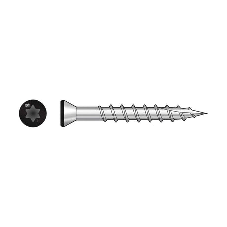 Simpson Strong-Tie T07225FT70BK (#7 x 2-1/4") T15 6-Lobe Drive Trim-Head Screw, Type 316, Black (70 Pack) - 2
