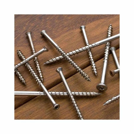 Simpson Strong-Tie T07225FWP Deck-Drive (#7 x 2-1/4") T-15 DWP Wood SS Screw, Trim Head, Type 316 (86 Pack) - 8