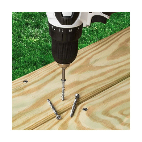 Simpson Strong-Tie T07225WP-RP15 Deck-Drive (#7 x 2-1/4") T-15 DWP Wood SS Screw, Trim Head, Type 316 (15 Pack) - 9