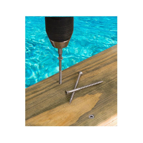 Simpson Strong-Tie T08162DBB (#8 x 1-5/8") Bugle-Head Wood Screw, Square Drive, Type 316 (4000 Pack) - 7