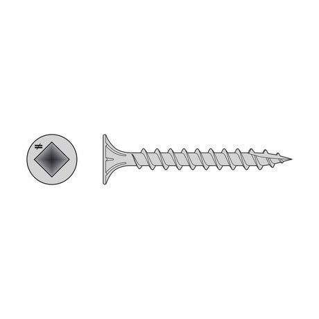 Simpson Strong-Tie T08C162WQ-RP300 (#8 x 1-5/8" #2) Fiber-Cement Screw Ribbed Wafer Head, Type 316 (300 Pack) - 2
