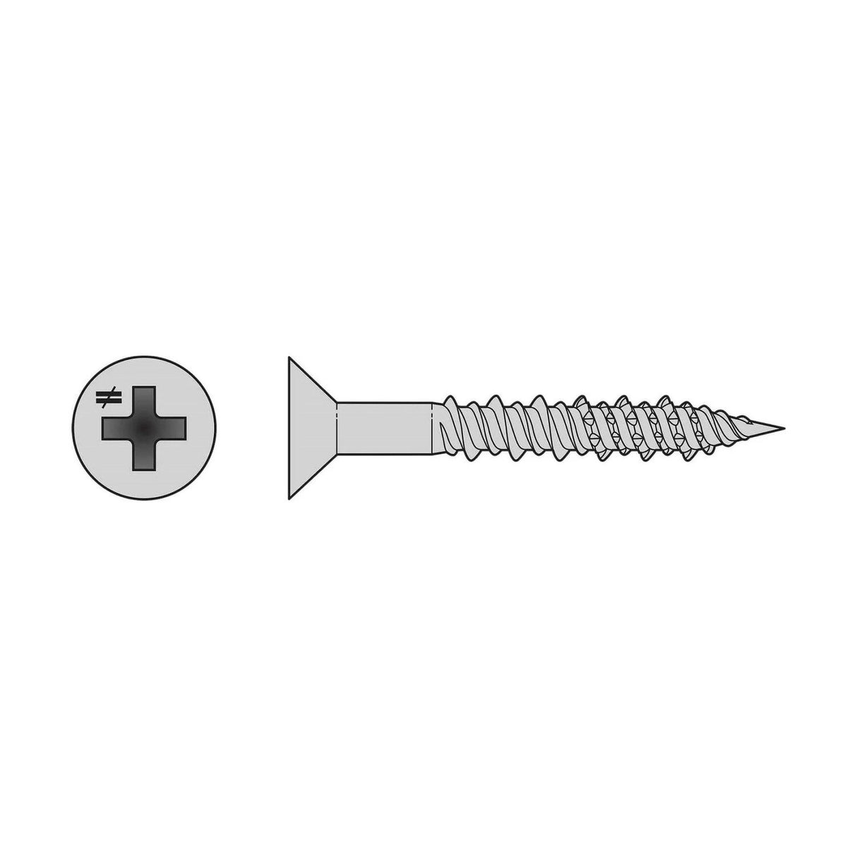 Simpson Strong-Tie T08J125FX-RP15 (#8 x 1-1/4") Flat Head Stainless Steel Marine Screw, #2 Phillips Drive (15 Pack) - 2