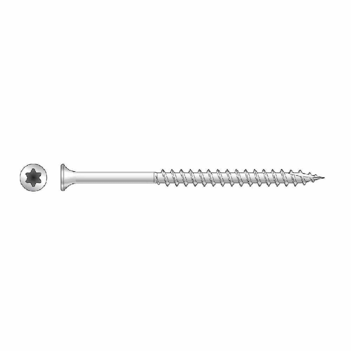 Simpson Strong-Tie T10300DT5 (#10 x 3") Bugle-Head Wood Screw, 6-Lobe Drive, Type 316 (5 lb. Tub) - 2