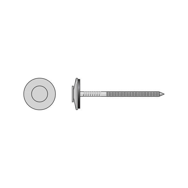 Simpson Strong-Tie T10A200X07 Annular Ring Shank Nail with EPDM Washer - 316 Stainless (1 lb Package)