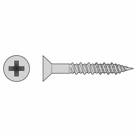 Simpson Strong-Tie T10J100FXC (#10 x 1") Marine Screw Flat Head #2 Phillips Drive Type 316 Stainless Steel (100 Pack)