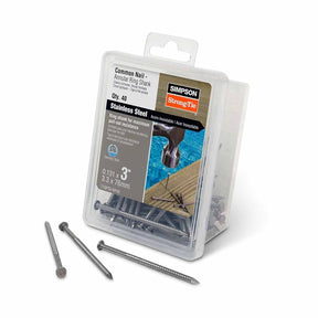 Simpson Strong-Tie T10PTD-RP40 (10d, 3-1/4" x .131") Stainless Steel Preservative-Treated Wood Decking Nail  (40 Pack)