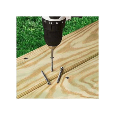 Simpson Strong-Tie T12400WP-RP5 Strong-Drive  (#12 x 4") DWP Wood SS Screw, Flat Head, Type 316 (5 Pack) - 10