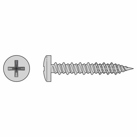 Simpson Strong-Tie T12J100PXC (#12 x 1") Marine Screw, Pan Head #3 Phillips Drive, Type 316 Stainless Steel (100 Pack)
