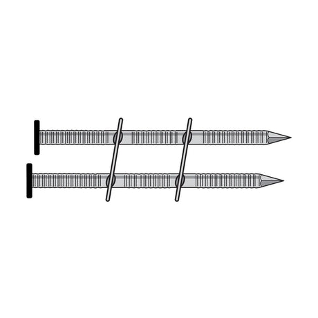Simpson Strong-Tie T13A200SNJB (6d 2") 15 Degree Wire Coil, Painted Full Round Head Ring-Shank Nail, Black (1800 Pack) - 2