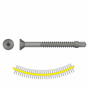 Simpson Strong-Tie TBG1260S Strong-Drive (#12 x 2-3/8") T30 Flat Head TB Wood-to-Steel Screw (Collated) (1000 Pack)