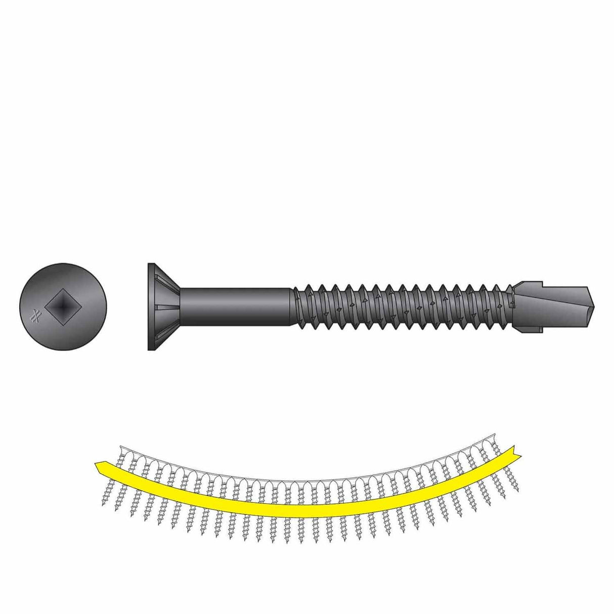 Simpson Strong-Tie TBP1460S Strong-Drive (#14 x 2-3/8") T30 TB Wood-to-Steel Collated Screw, Black Phosphate (750 Pack)