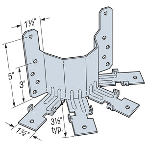 Simpson Strong-Tie THJM2-4-SDS3 (12 Gauge) Galvanized Multiple-Truss Hip/Jack Hanger - 2