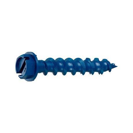 Simpson Strong-Tie TNT18114H Titen Turbo (3/16" x 1-1/4") Hex-Head Concrete and Masonry Screw, Blue (100 Pack)