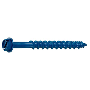 Simpson Strong-Tie TNT18214H Titen Turbo (3/16" x 2-1/4") Hex-Head Concrete and Masonry Screw, Blue (100 Pack)