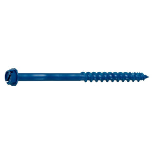 Simpson Strong-Tie TNT18314H Titen Turbo (3/16" x 3-1/4") Hex-Head Concrete and Masonry Screw, Blue (100 Pack)