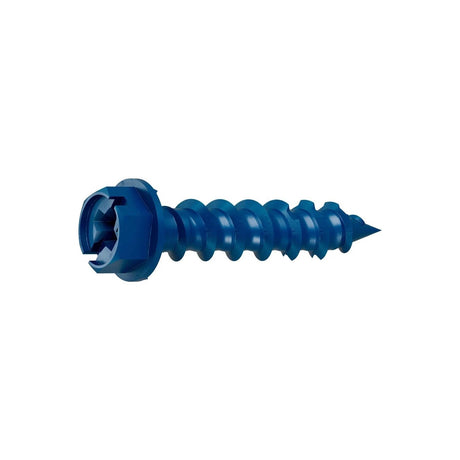 Simpson Strong-Tie TNT25114H Titen Turbo (1/4" x 1-1/4") Hex-Head Concrete and Masonry Screw, Blue (100 Pack)