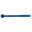 Simpson Strong-Tie TNT25400H Titen Turbo (1/4" x 4") Hex-Head Concrete and Masonry Screw, Blue (100 Pack)