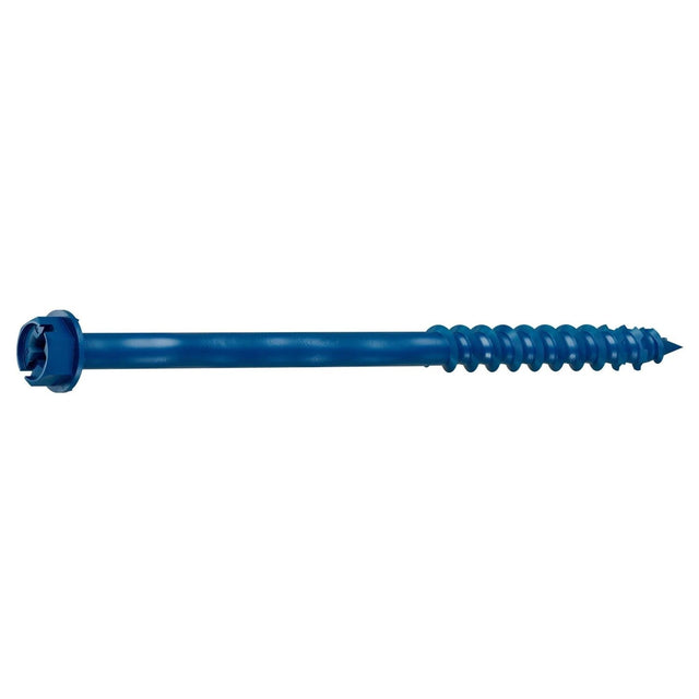 Simpson Strong-Tie TNT25500H Titen Turbo(1/4" x 5") Hex-Head Concrete and Masonry Screw, Blue (100 Pack)