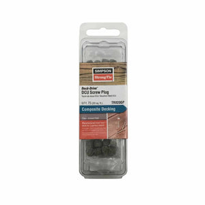 Simpson Strong-Tie TRX20GP Deck-Drive Composite Decking Screw Plug - Trex Gravel Path (75 Pack)