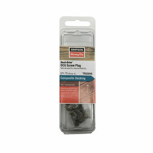 Simpson Strong-Tie TRX20HG Deck-Drive Composite Decking Screw Plug - Trex Havana Gold (75 Pack)